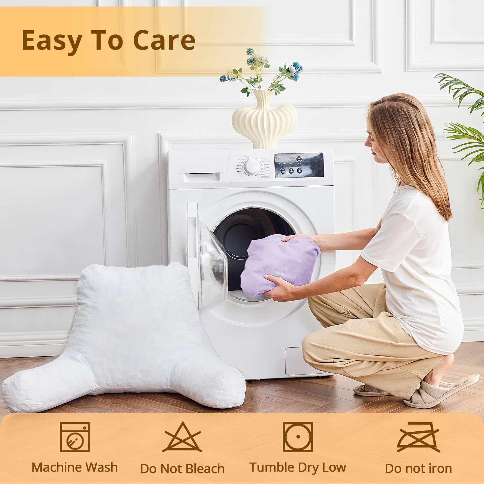 Sasttie portable reading pillow with handle for easy transport
