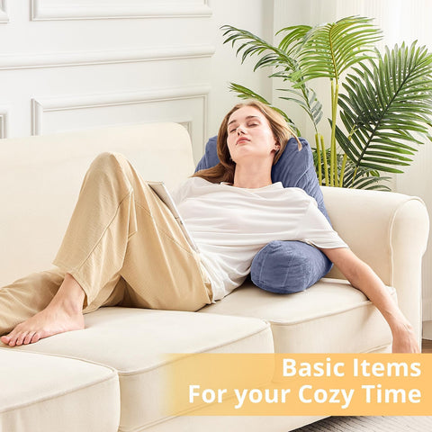 Sasttie reading pillow removable velvet cover for easy washing.