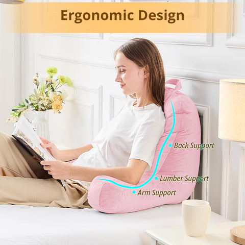 Sasttie pink velvet cushion is ideal for dorm room lounging.