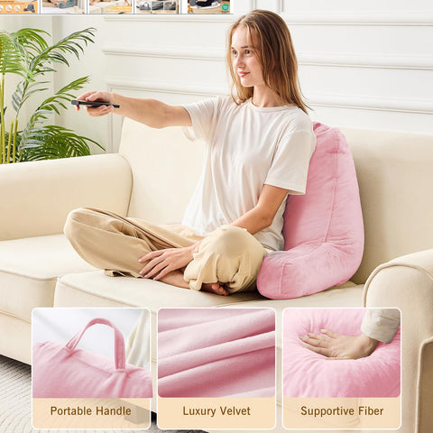Sasttie back rest with arms provides firm yet comfy neck support.