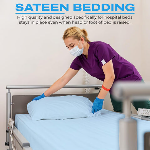 SATEEN BEDDING STORE fitted sheet 36x80 with 6in pocket provides secure fit