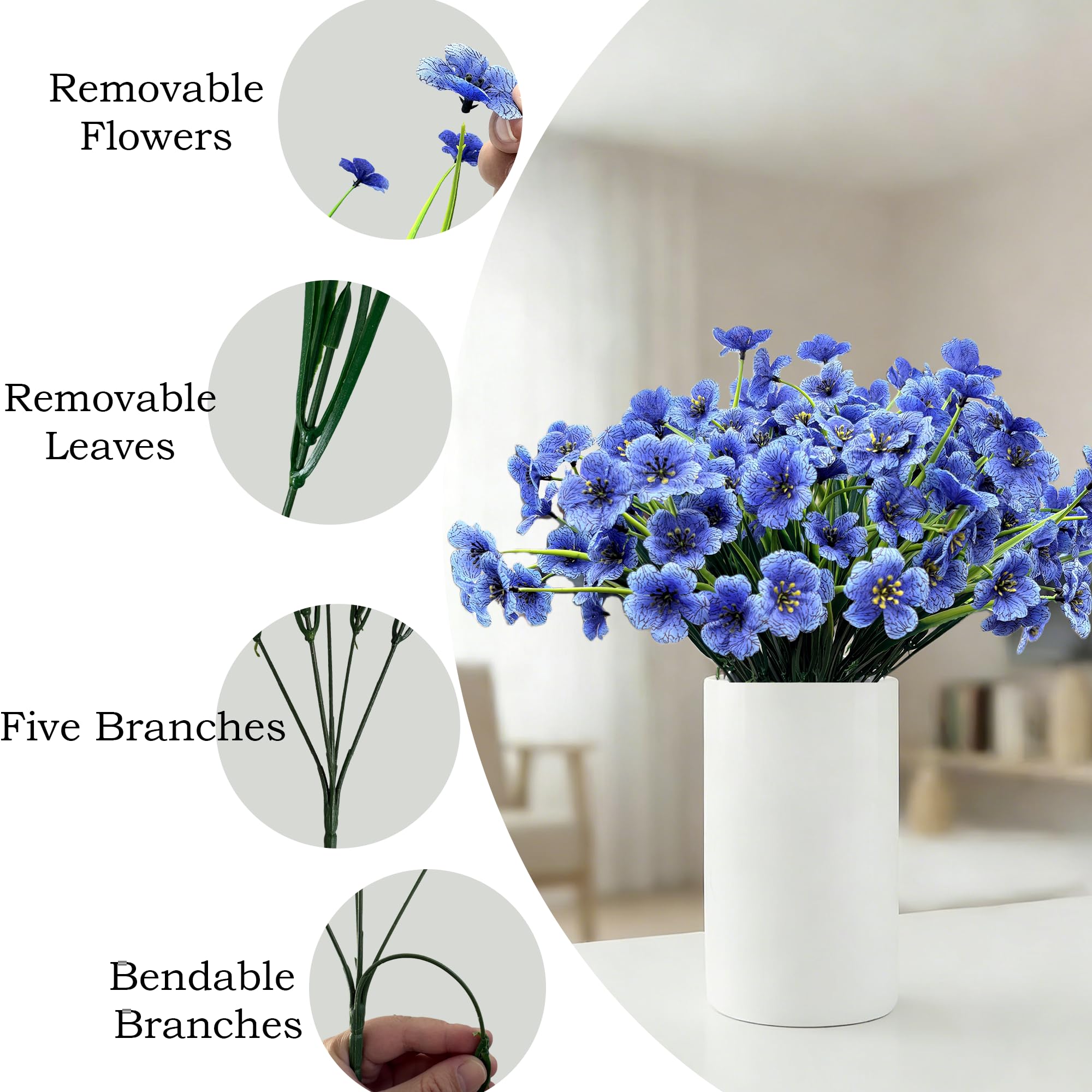 Satefello blue outdoor plants provide evergreen color without watering.