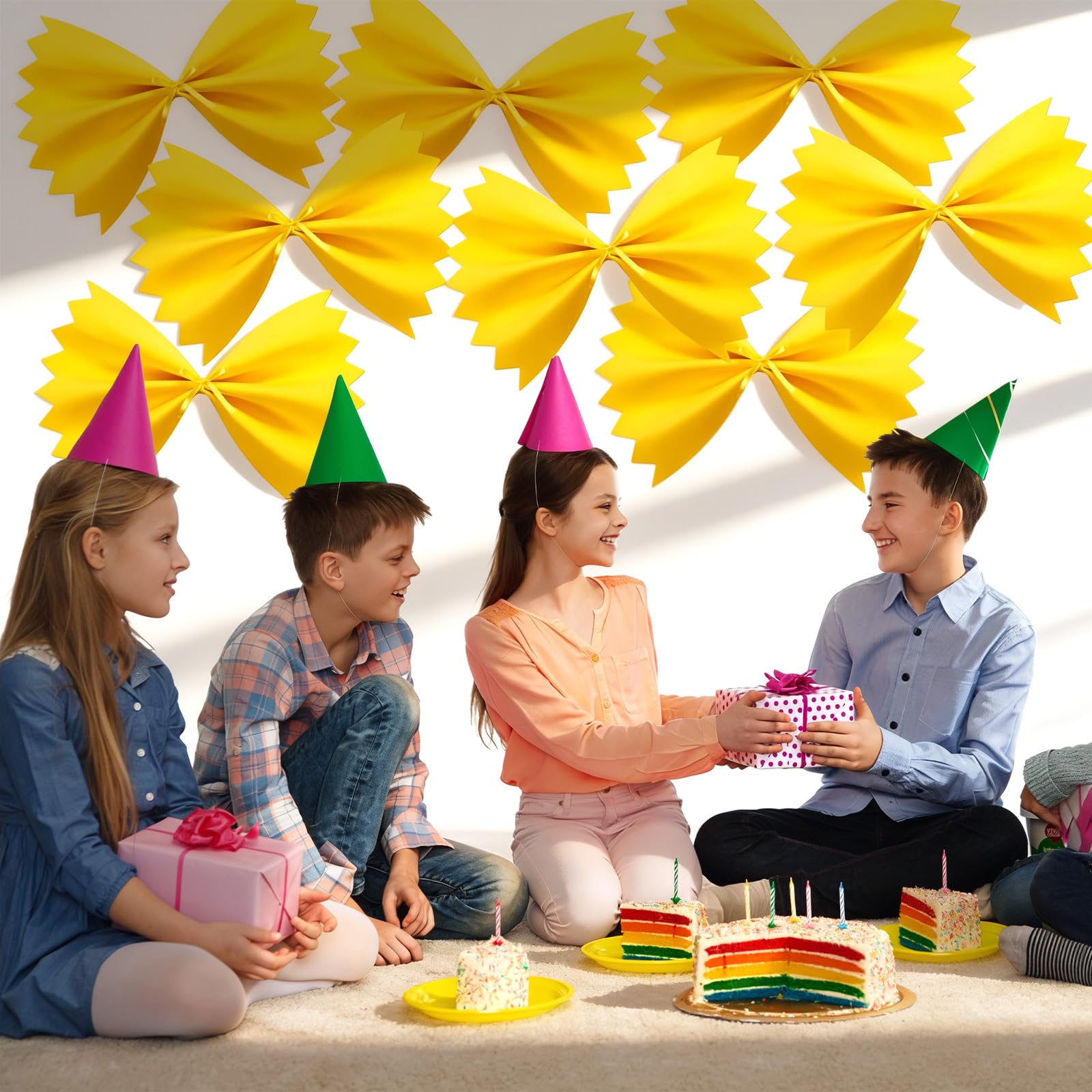 SATINIOR pasta-themed decor ideal for birthdays and showers.