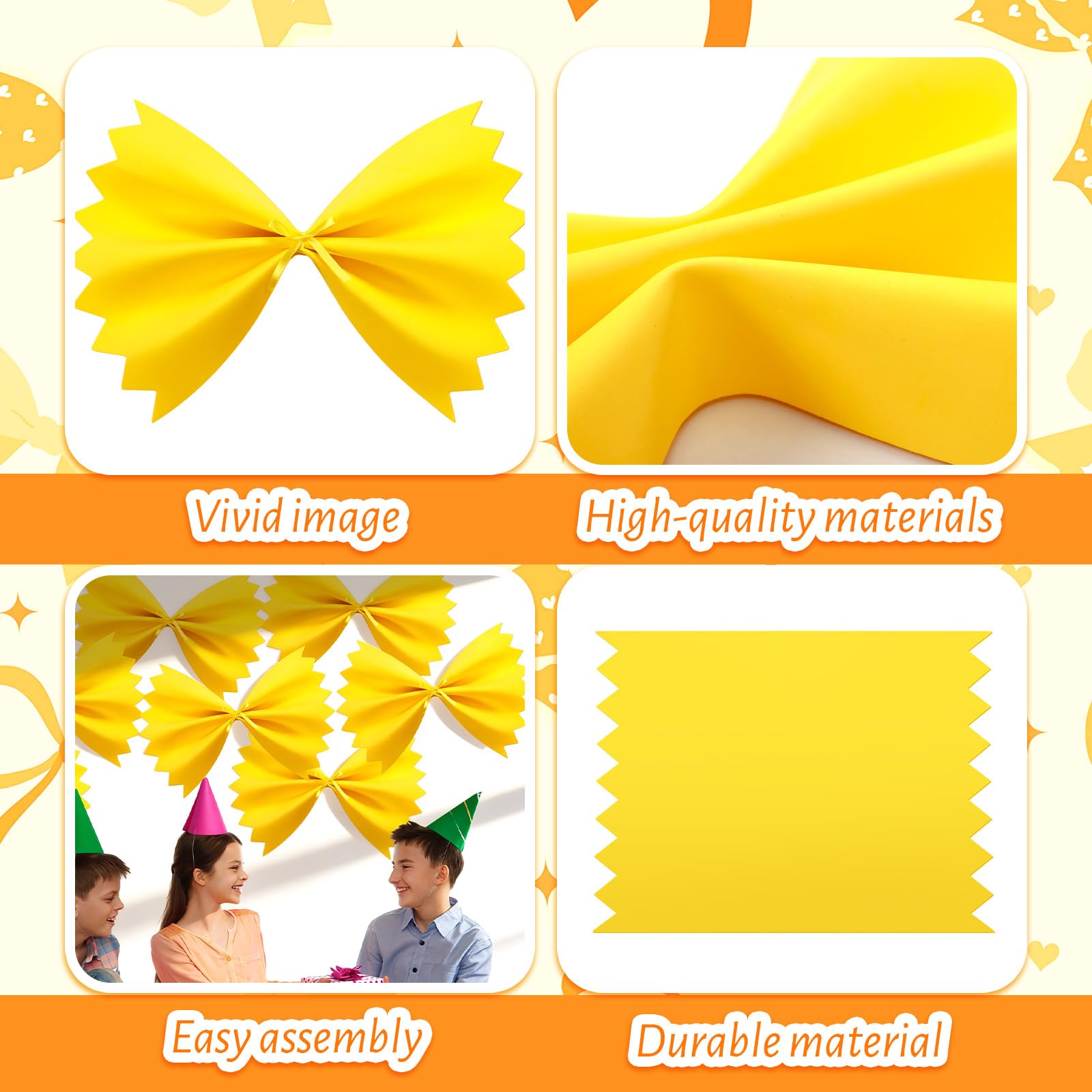 SATINIOR DIY pasta decor kit includes glue for easy assembly.