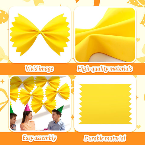 SATINIOR DIY pasta decor kit includes glue for easy assembly.