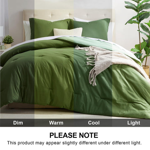 Satisomnia Green Queen Comforter Set care instructions for easy washing