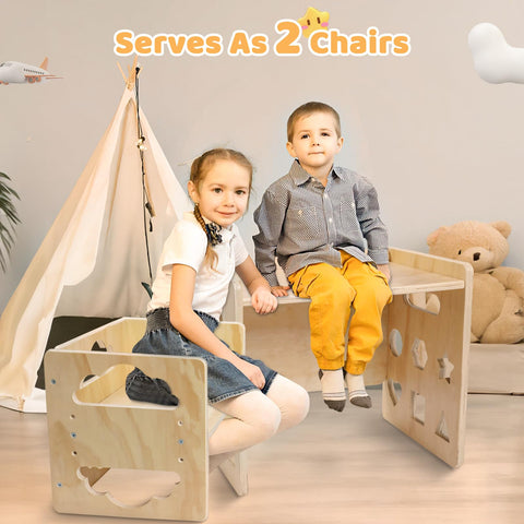 Satisure sturdy wooden set for home and classroom.