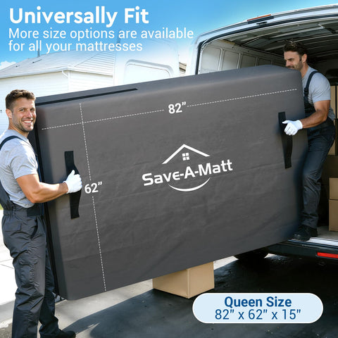 SaveAMatt opaque cover preserves privacy while moving or storing in shared spaces.