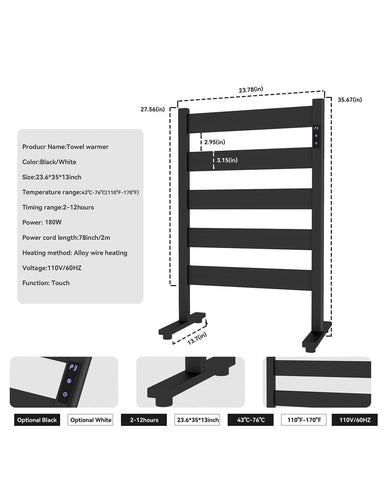 Sawlece 5-bar heat bars delivering even towel warmth