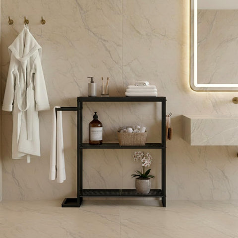 SayBond Creations black finish narrow console table suits modern interiors.