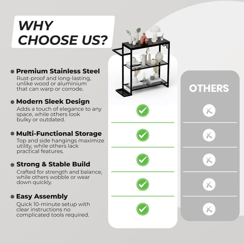 SayBond Creations compact entryway solution for tight hallways and foyers.