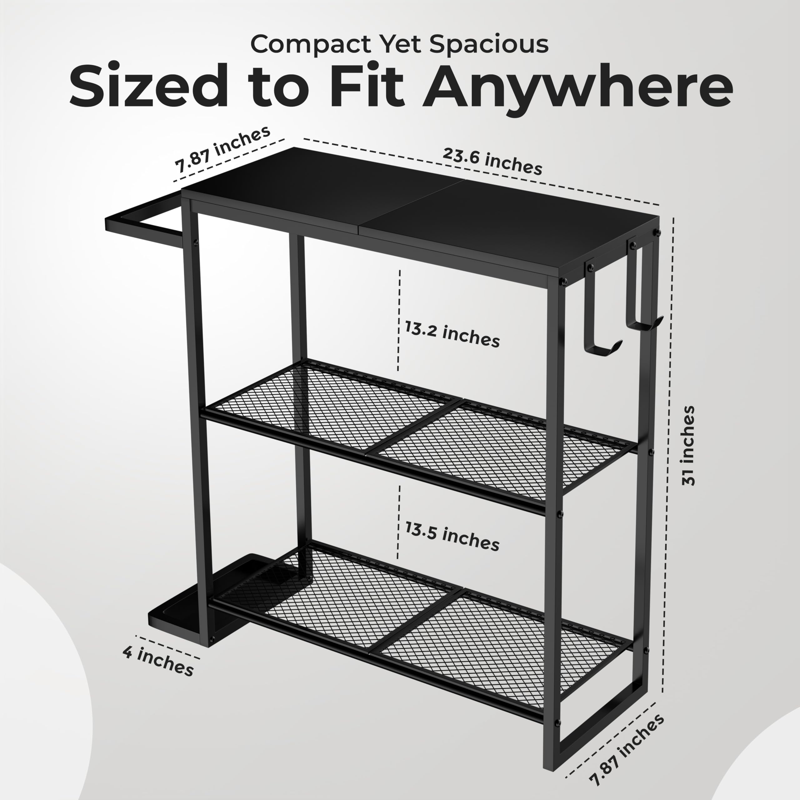 SayBond Creations slim entry table fits narrow spaces without sacrificing storage.