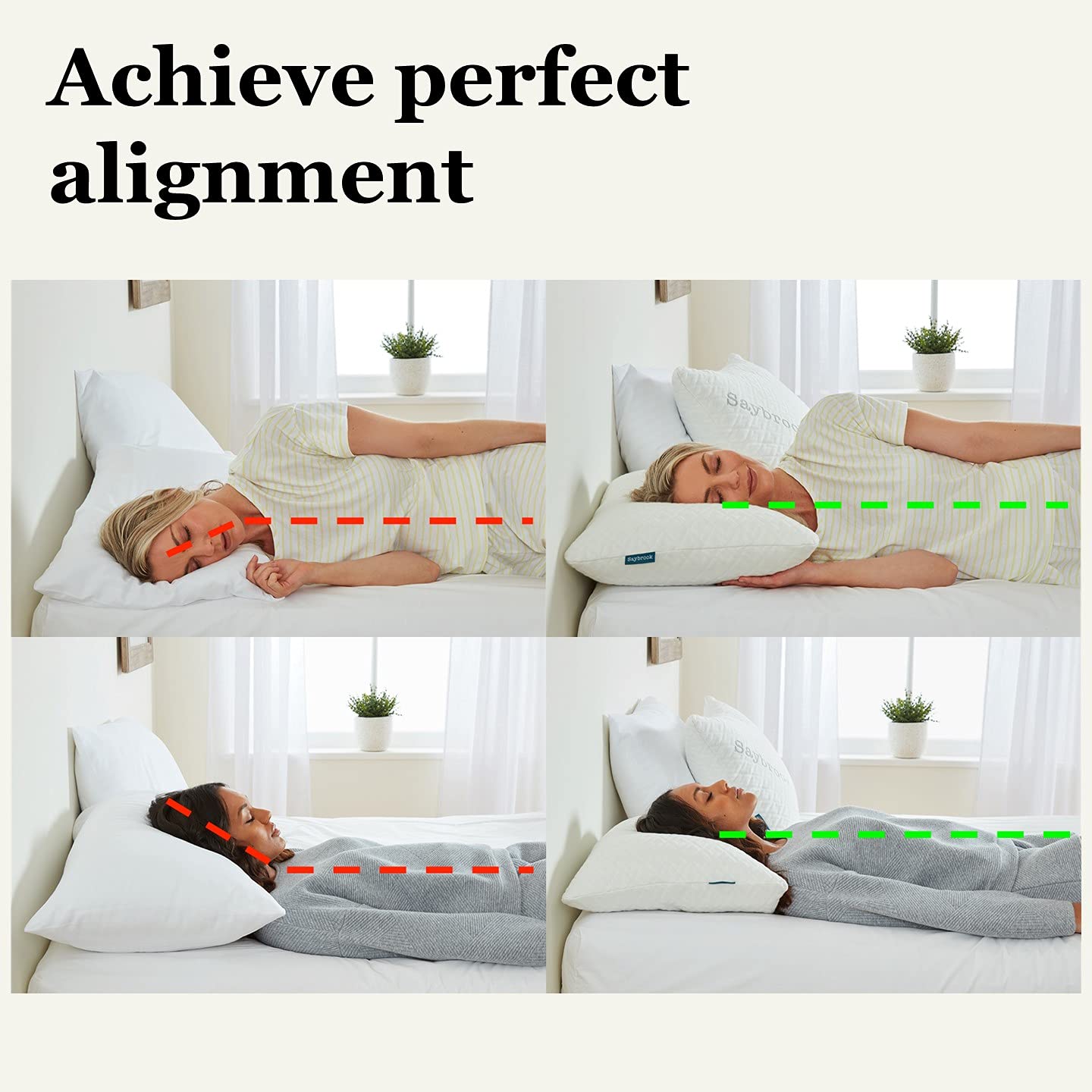 Saybrook Adjustable Pillow fill adjustment demonstrates customizable loft for different sleepers