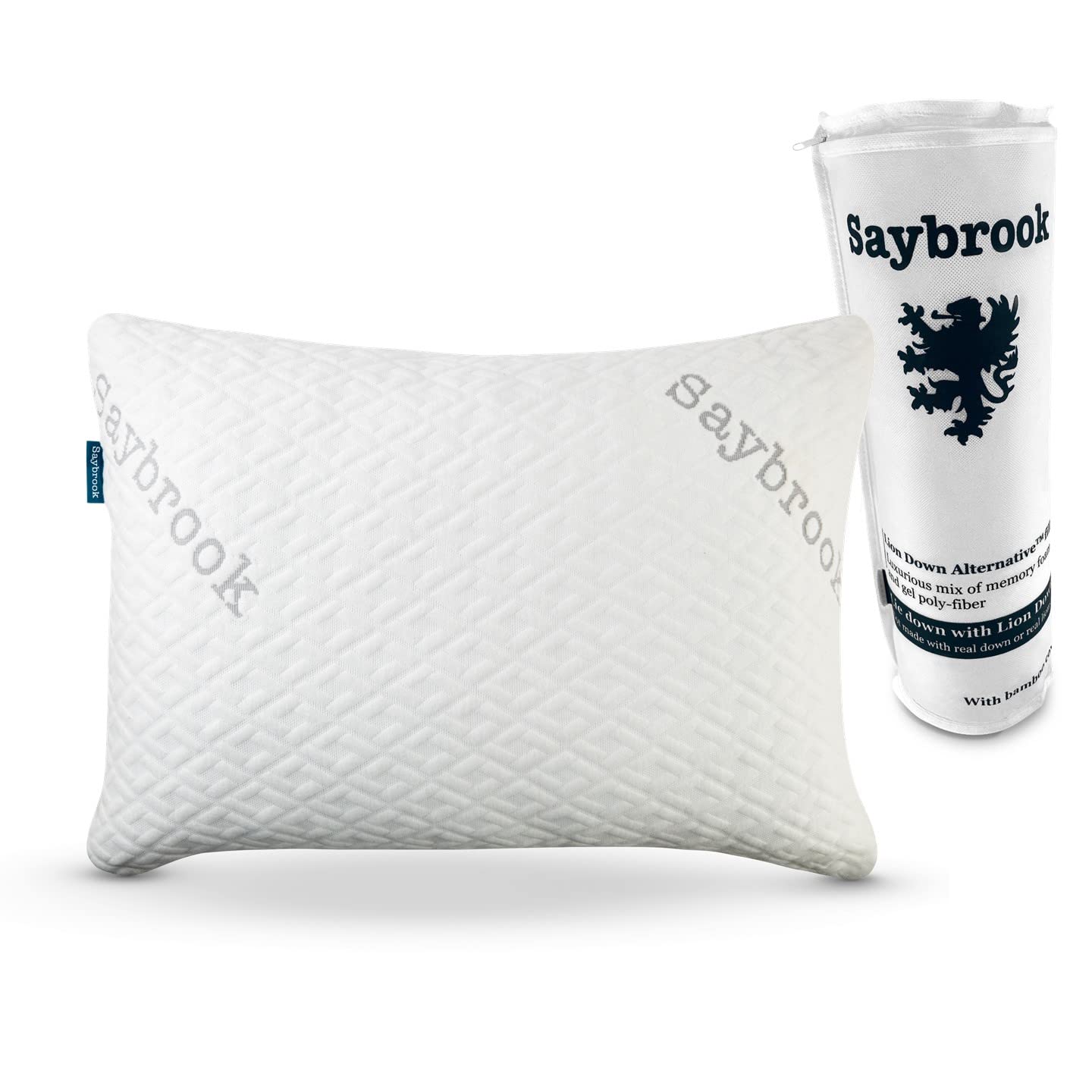 Saybrook Adjustable Pillow demonstrates loft adjustment for personalized comfort.