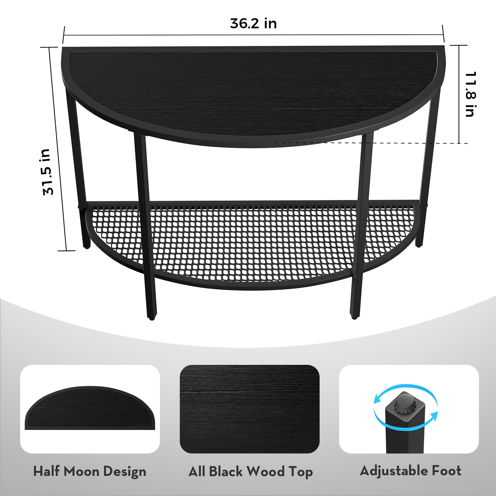 SAYGOER mesh shelves provide breathable storage for books or baskets.