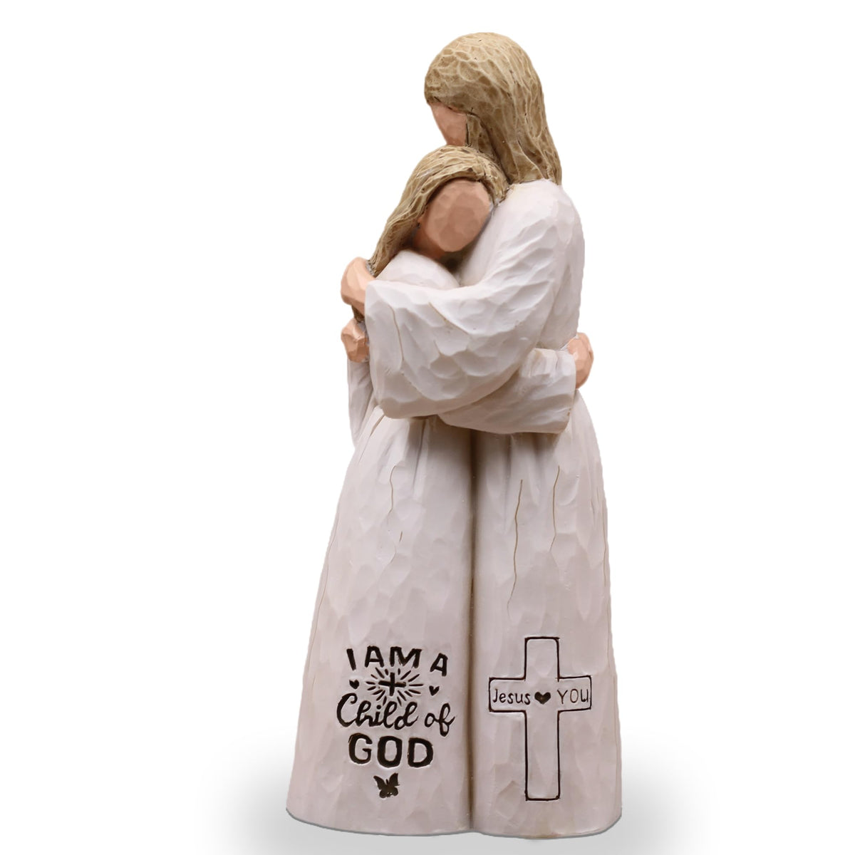 Sayouart Jesus Embracing Woman figurine, a tender symbol of faith and acceptance.