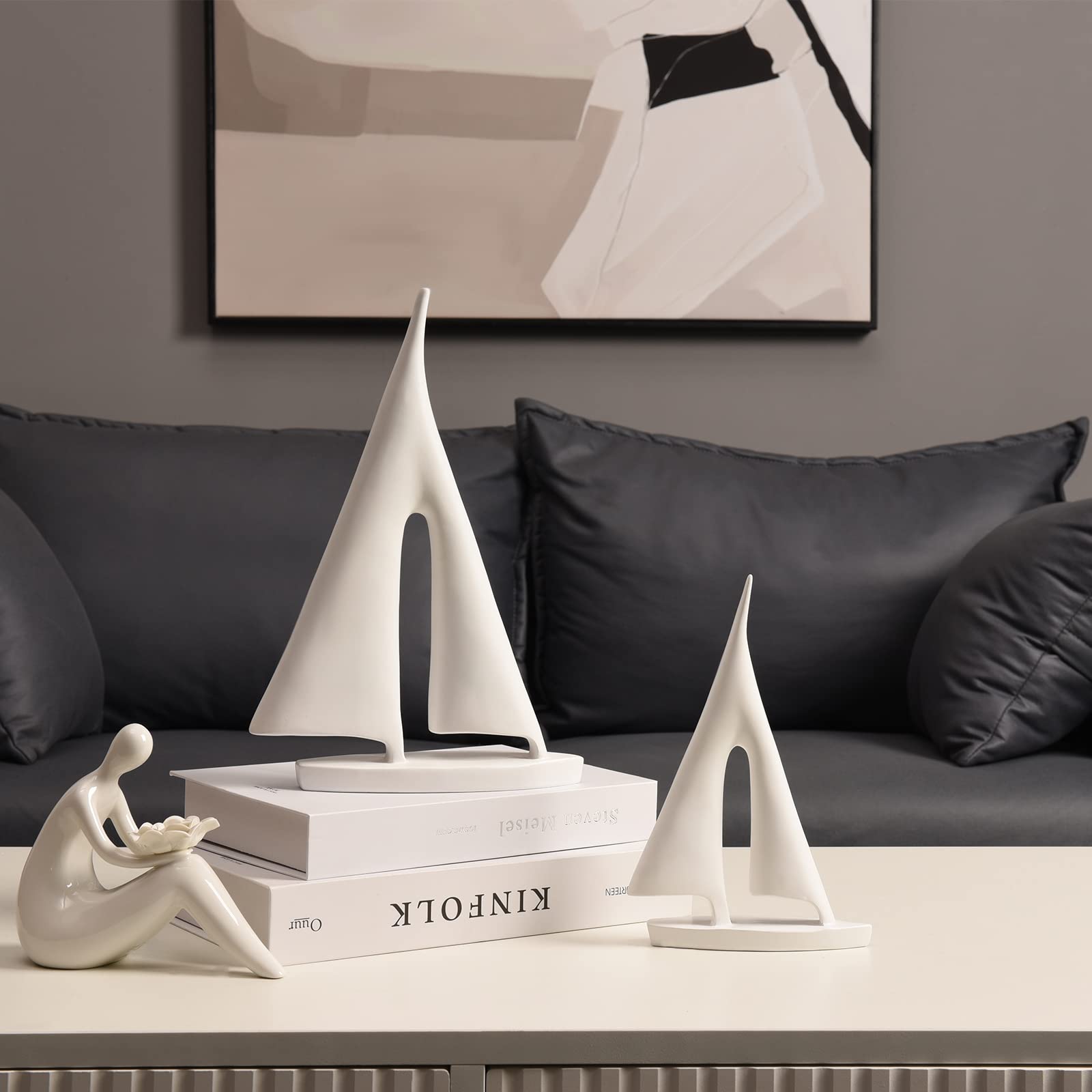 Saysmile gift-ready sailboat sculpture for birthdays or housewarmings