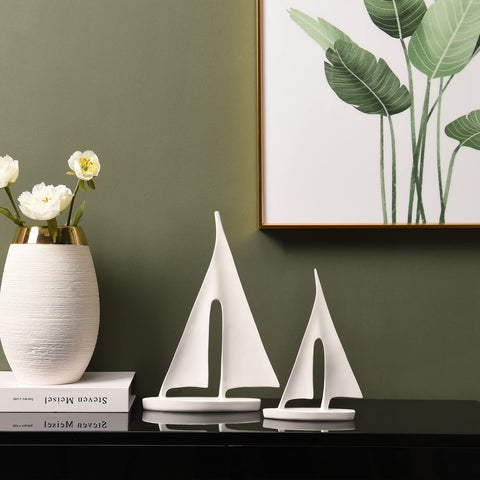Saysmile minimalist black-white sailboat design enhances modern space