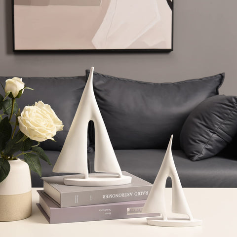 Saysmile resin sailboat decor large size for living room display