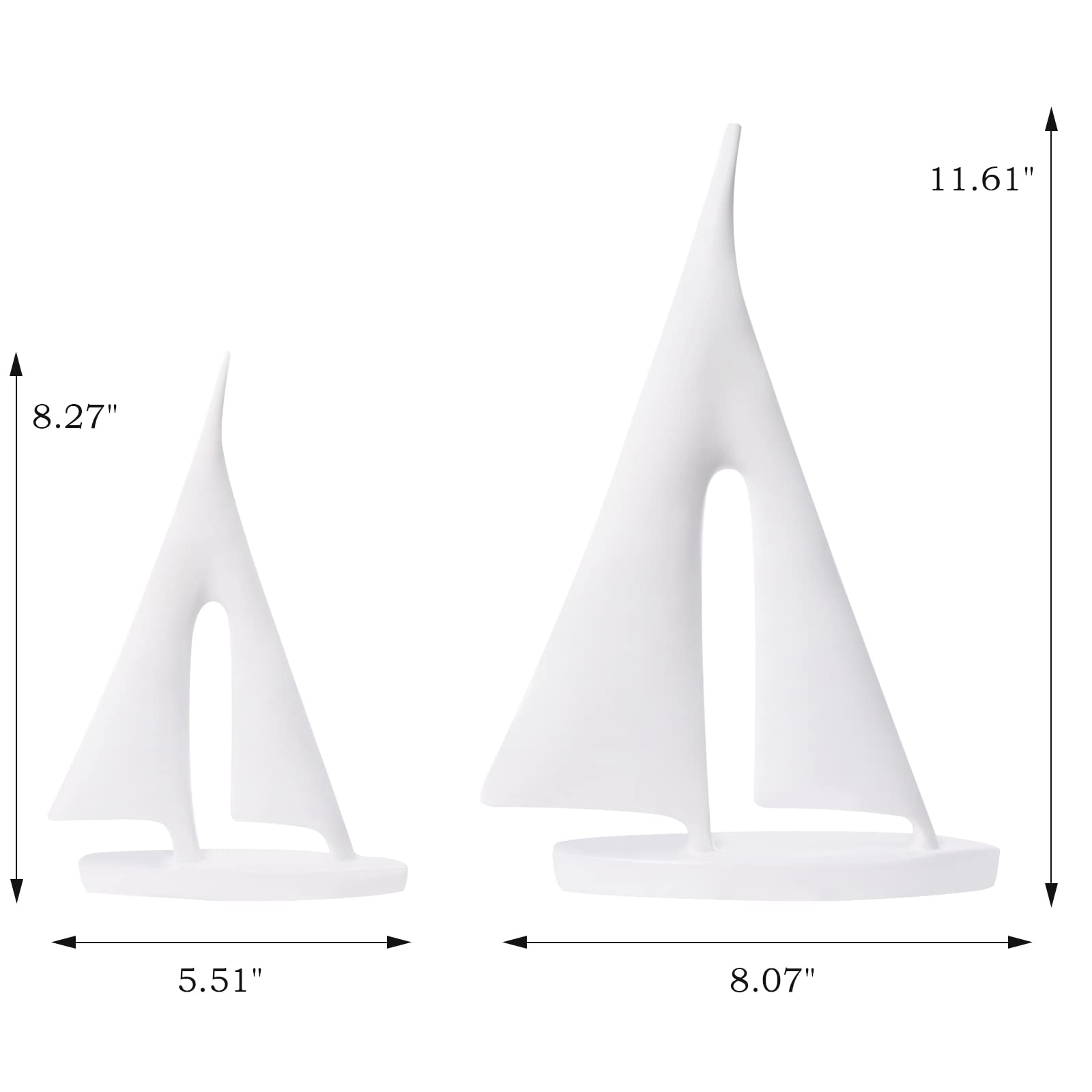Saysmile resin sailboat decor small size for desk