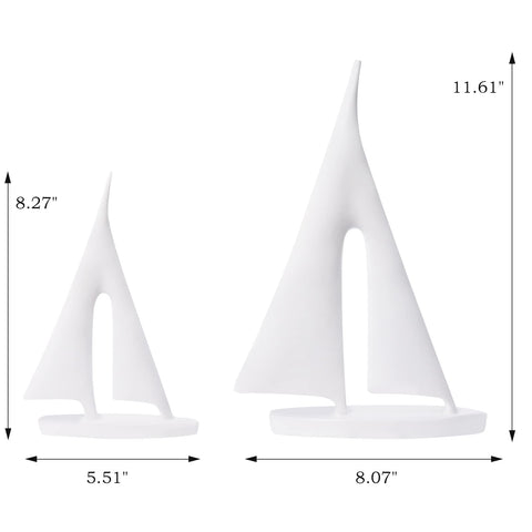 Saysmile resin sailboat decor small size for desk