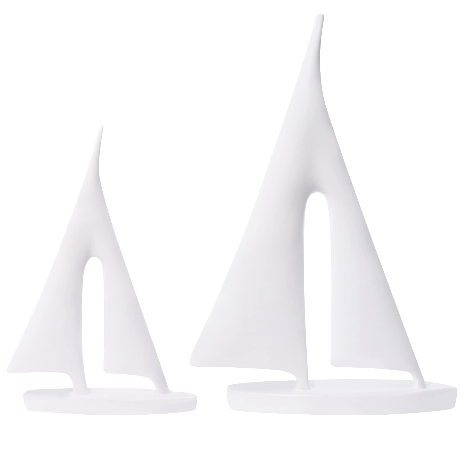 Saysmile sailboat sculpture 2-pack for elegant nautical shelf display