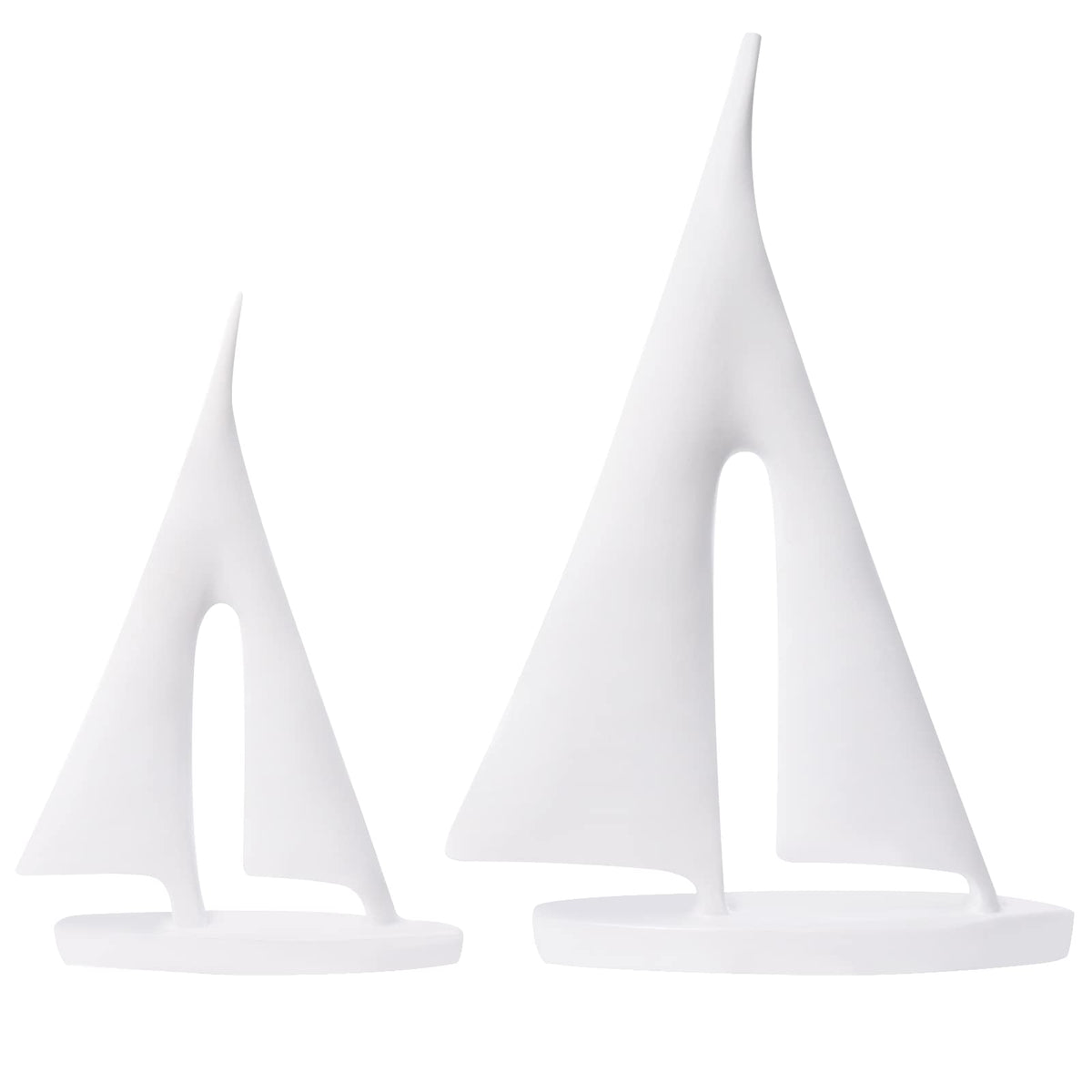 Saysmile sailboat sculpture 2-pack for elegant nautical shelf display