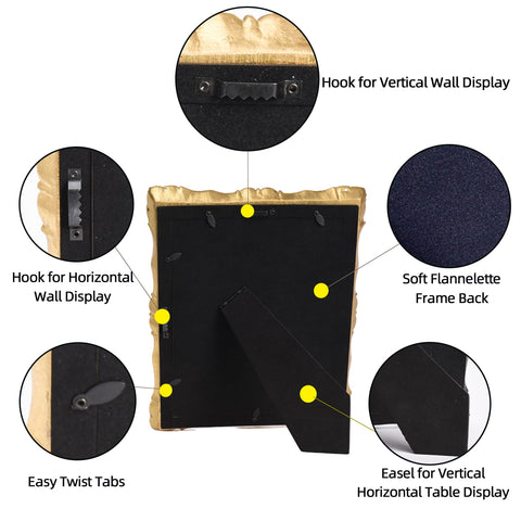 Saysmile frame with easel and hanging options for flexible placement.