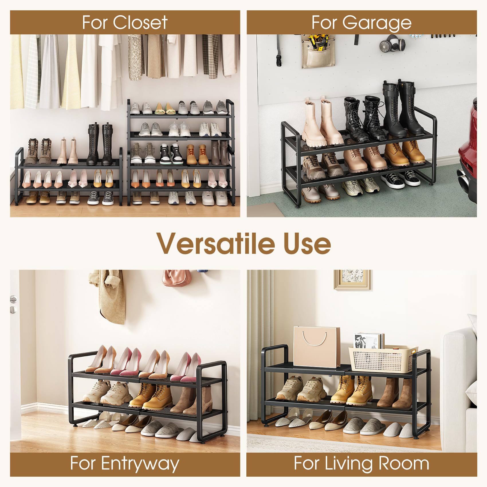 SAYZH easy-assembly shoe rack arrives with straightforward setup