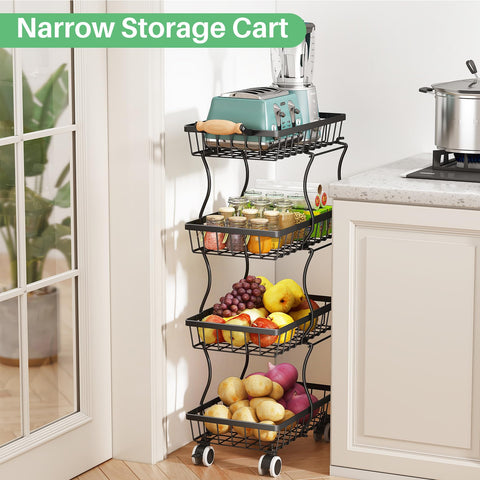 SAYZH kitchen storage on wheels for easy ingredient relocation.