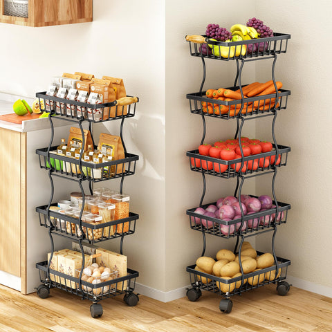 SAYZH rolling storage cart with casters for easy mobility.