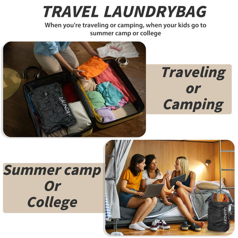 Scandihome travel laundry bag dorm and travel compatible keeps luggage organized.