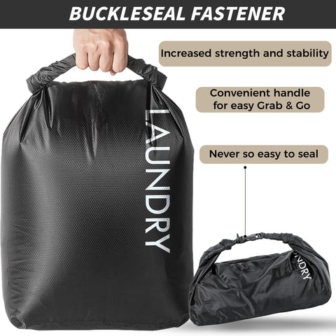 Scandihome travel laundry bag durable nylon withstands rough handling.