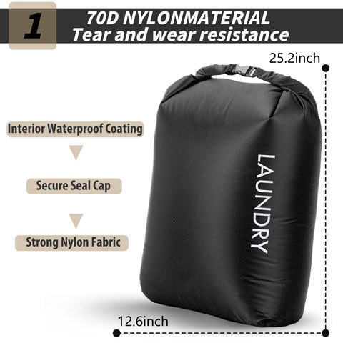 Scandihome travel laundry bag with one-way valve keeps clothes fresh.