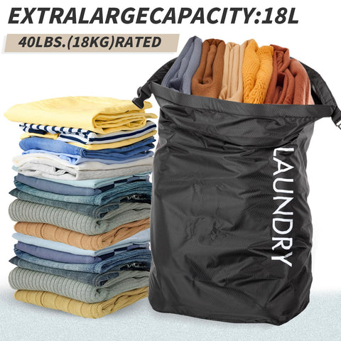 Scandihome travel laundry bag waterproof protects contents from moisture.