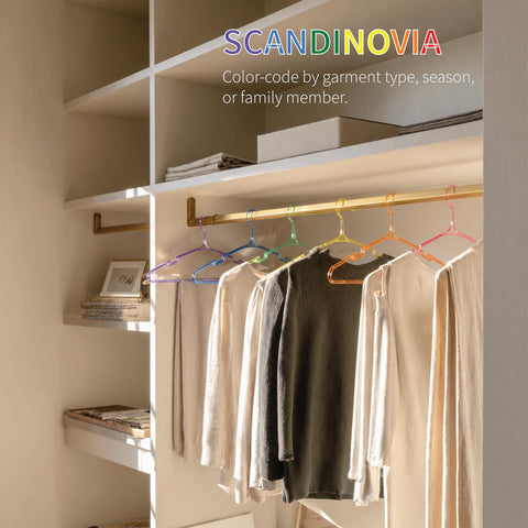 SCANDINOVIA space-saving hangers maximize closet storage without bulk