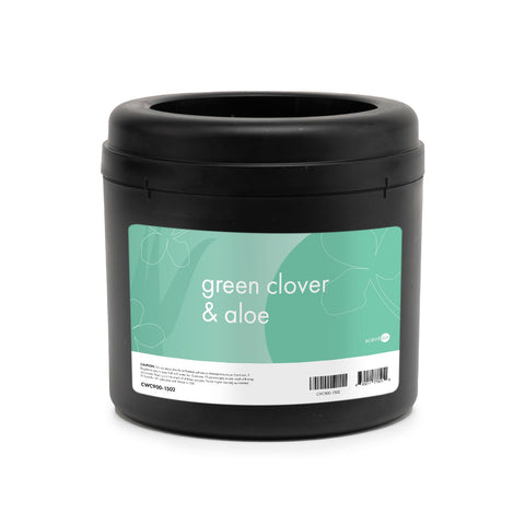 ScentAir Whisper Home cartridge shows long-lasting Green Clover & Aloe scent for living spaces.