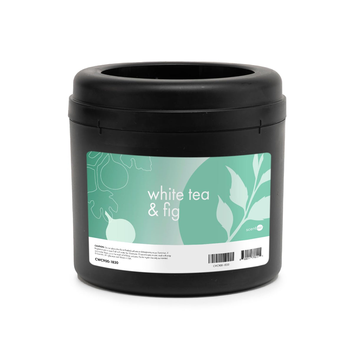 ScentAir Whisper Home cartridge in white tea fig, inviting living room aroma