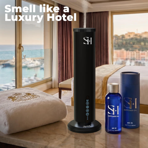 SCENTHORIZON Monaco diffuser oil glass jar closeup reveals luxurious packaging