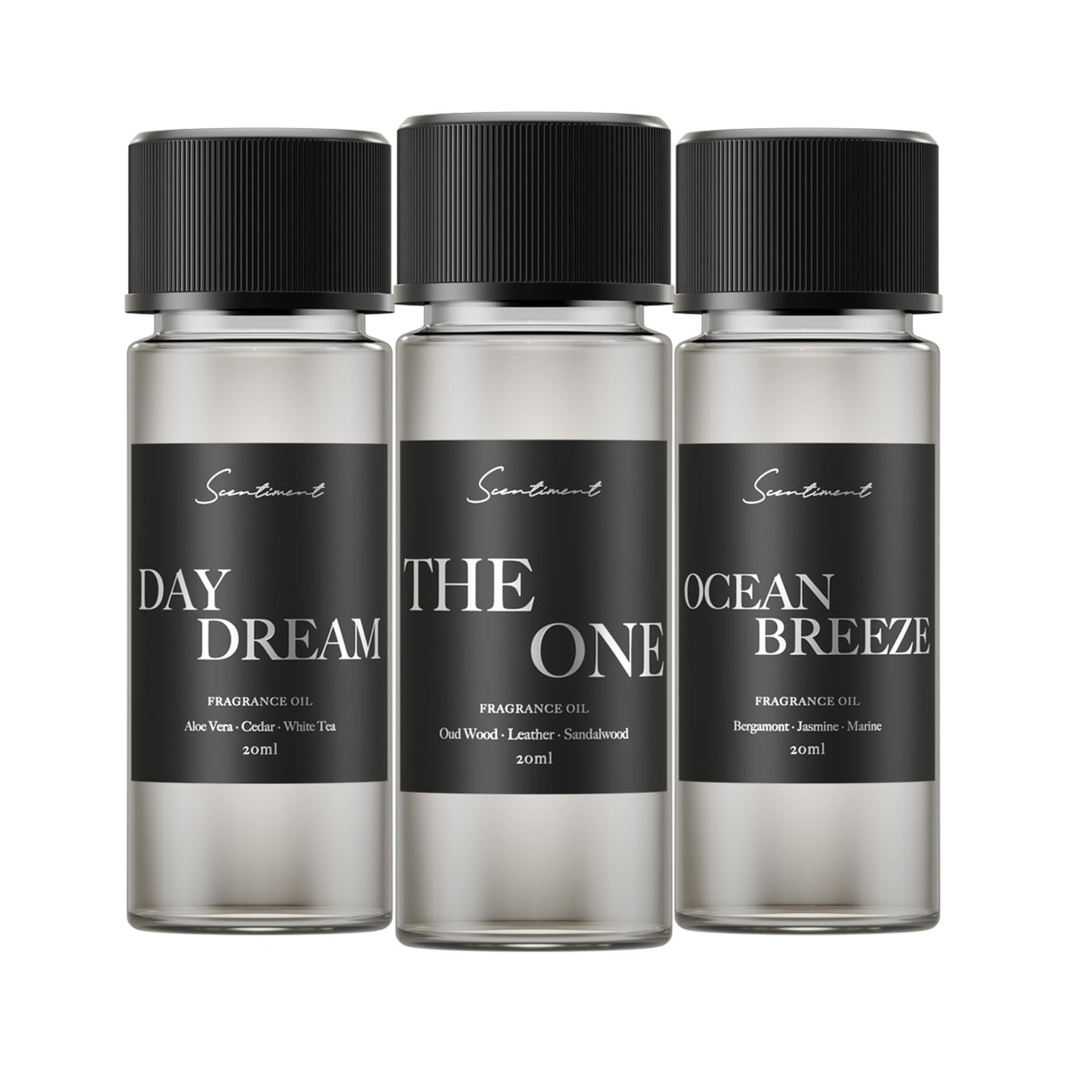 Scentiment Day Dream fragrance bottle, a calming, boutique hotel-inspired aroma for tranquil spaces.