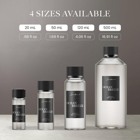 Scentiment Ocean Breeze diffuser oil bottle pour ready to refresh spaces.