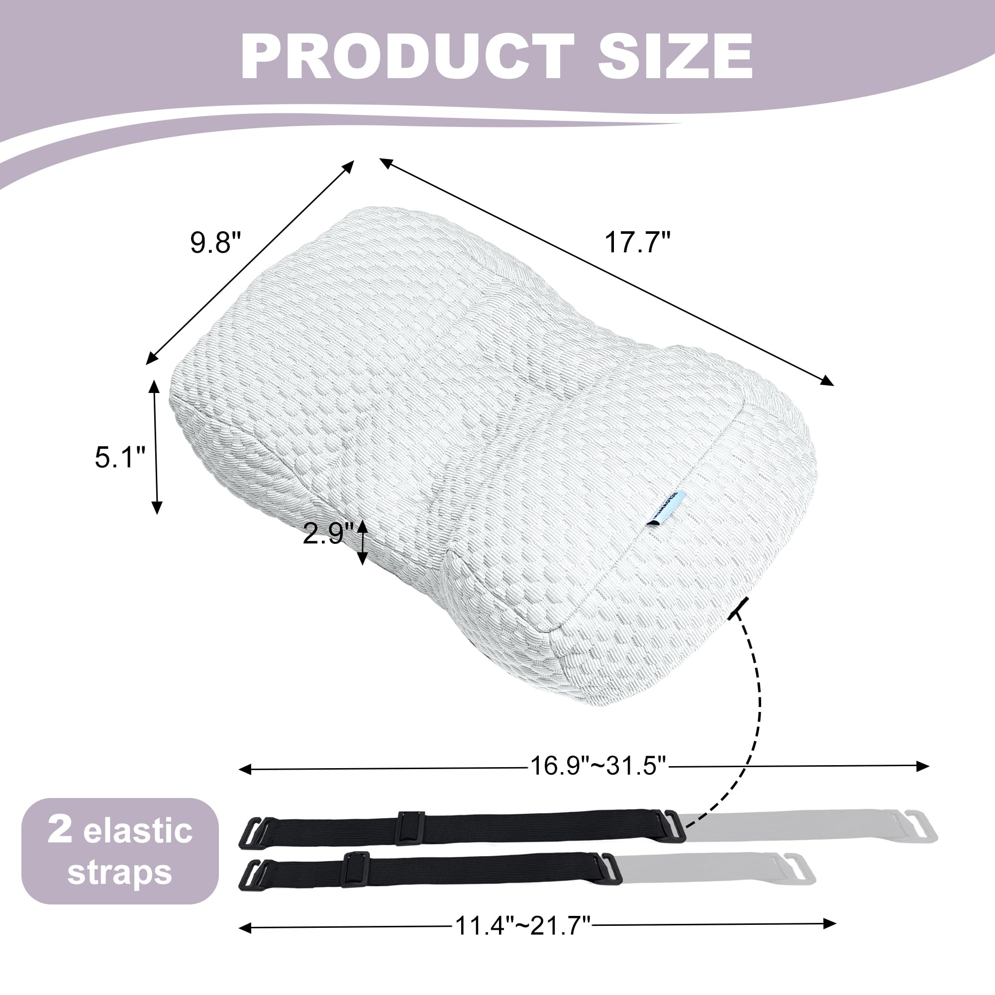 SCFOAMZAI memory foam neck support adds lasting comfort on sofa