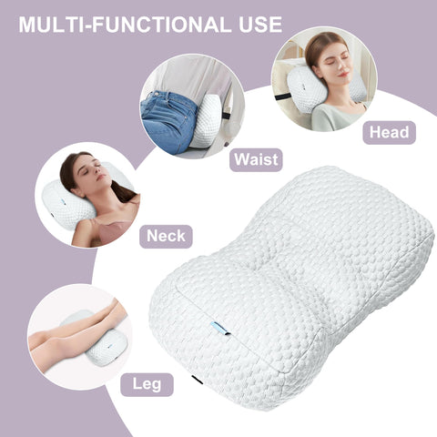 SCFOAMZAI multipurpose pillow supports neck, back, or legs anywhere