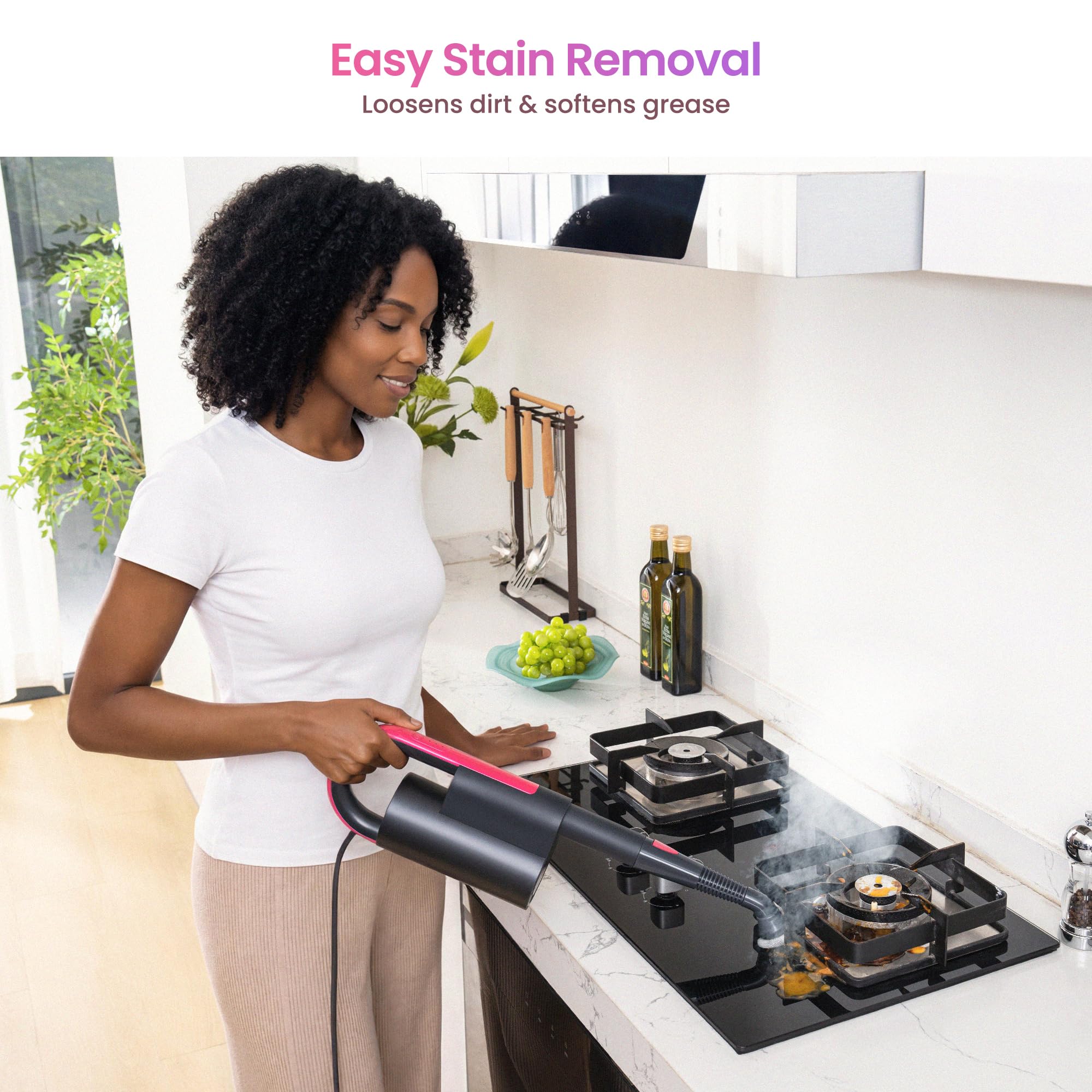 Schenley steam mop rapid heating to 248°F for fast use.