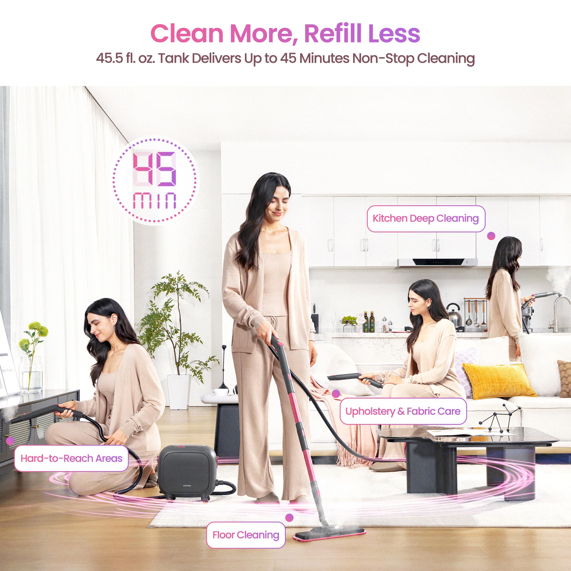 Schenley 21-piece attachment kit expands cleaning options across surfaces