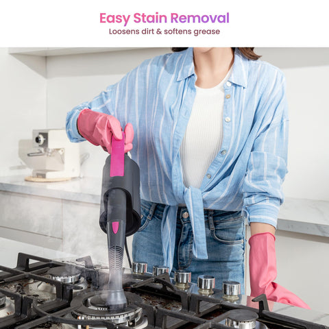 Schenley 14-in-1 attachments extend cleaning to windows and grills.