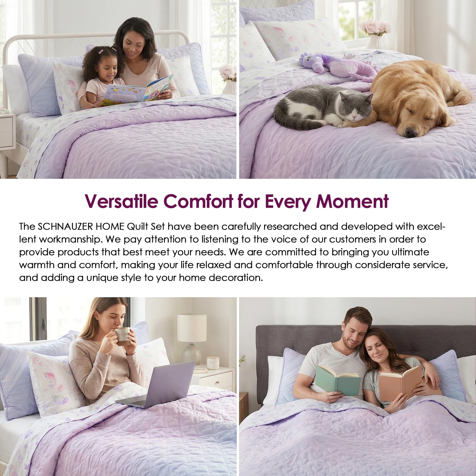 SCHNAUZER HOME bright decor on bed elevating modern bedroom style.