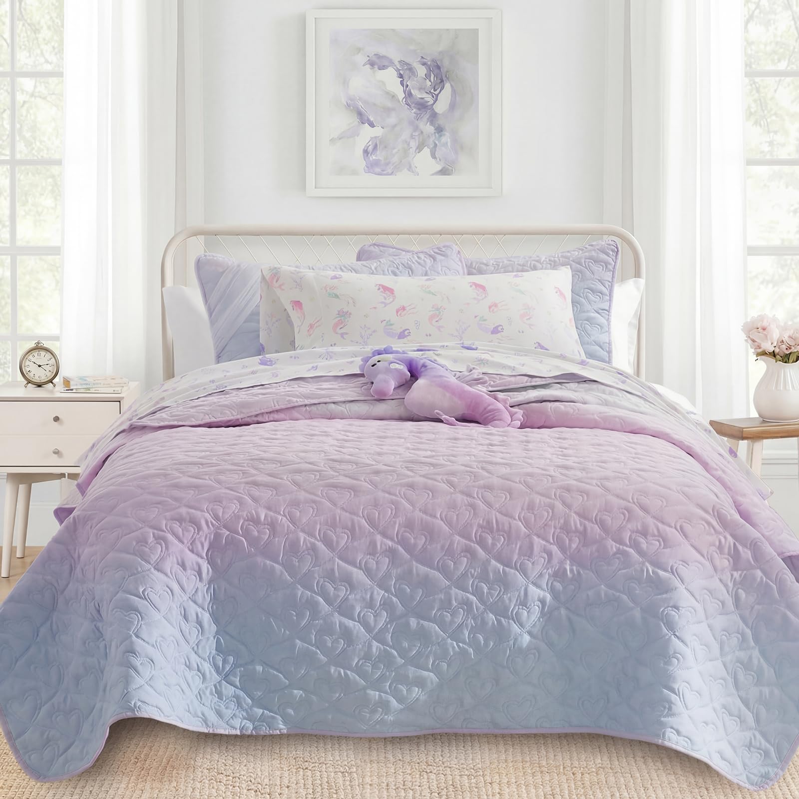SCHNAUZER HOME quilt full/queen colorful pattern close-up for vibrant bedroom refresh.