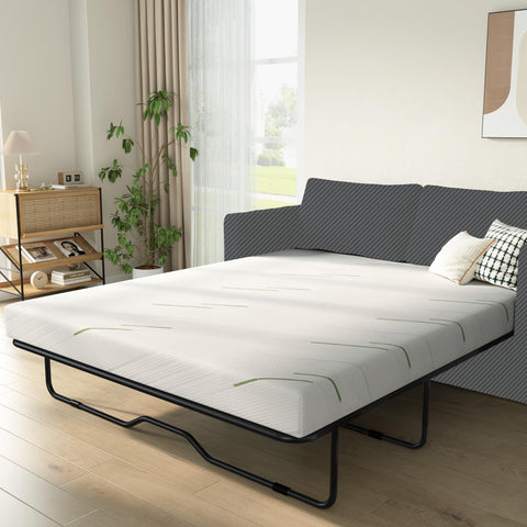 Schow Life 4-Inch Pull-Out Queen Sofa Mattress extended for versatile use