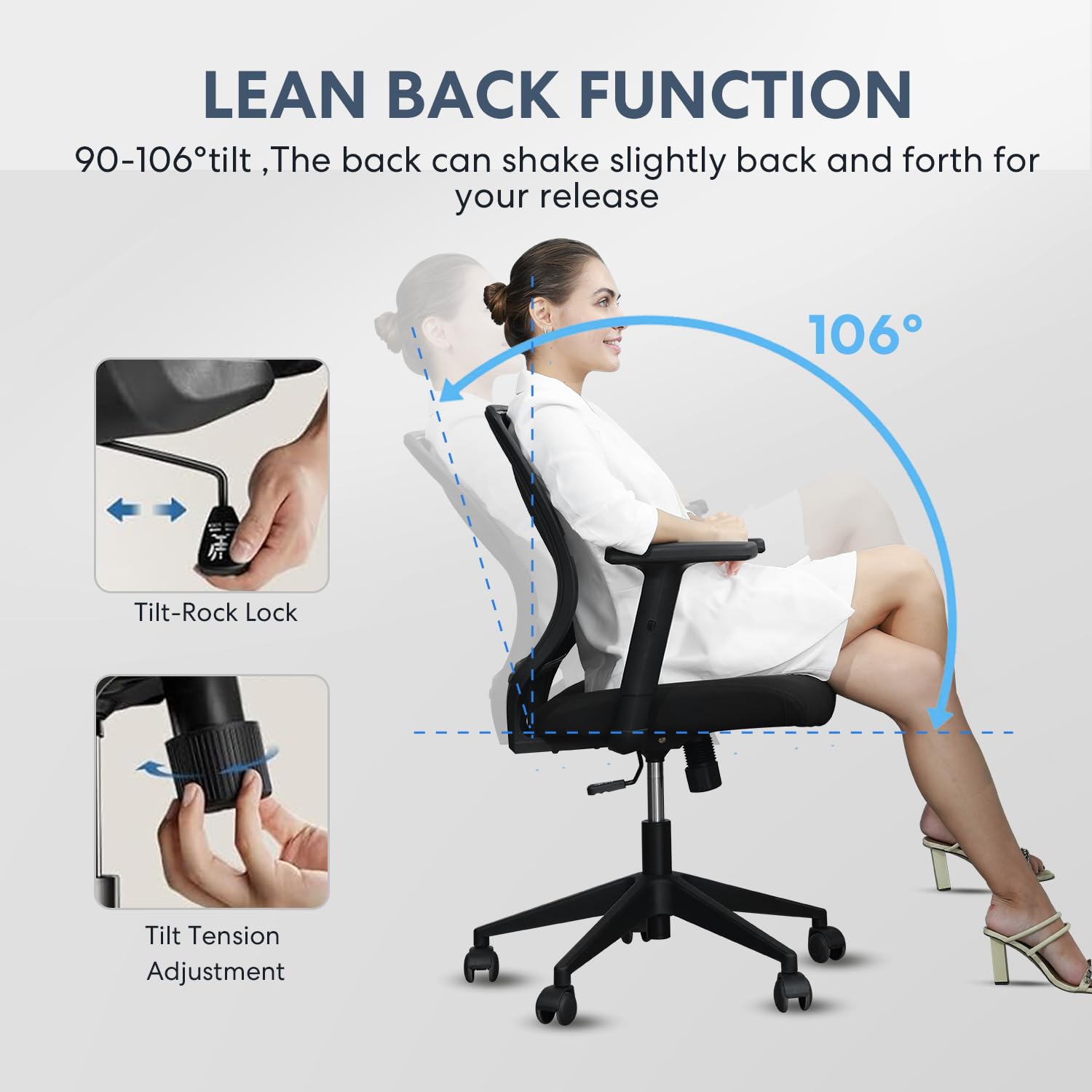 Schwake 360-degree swivel base for easy desk access